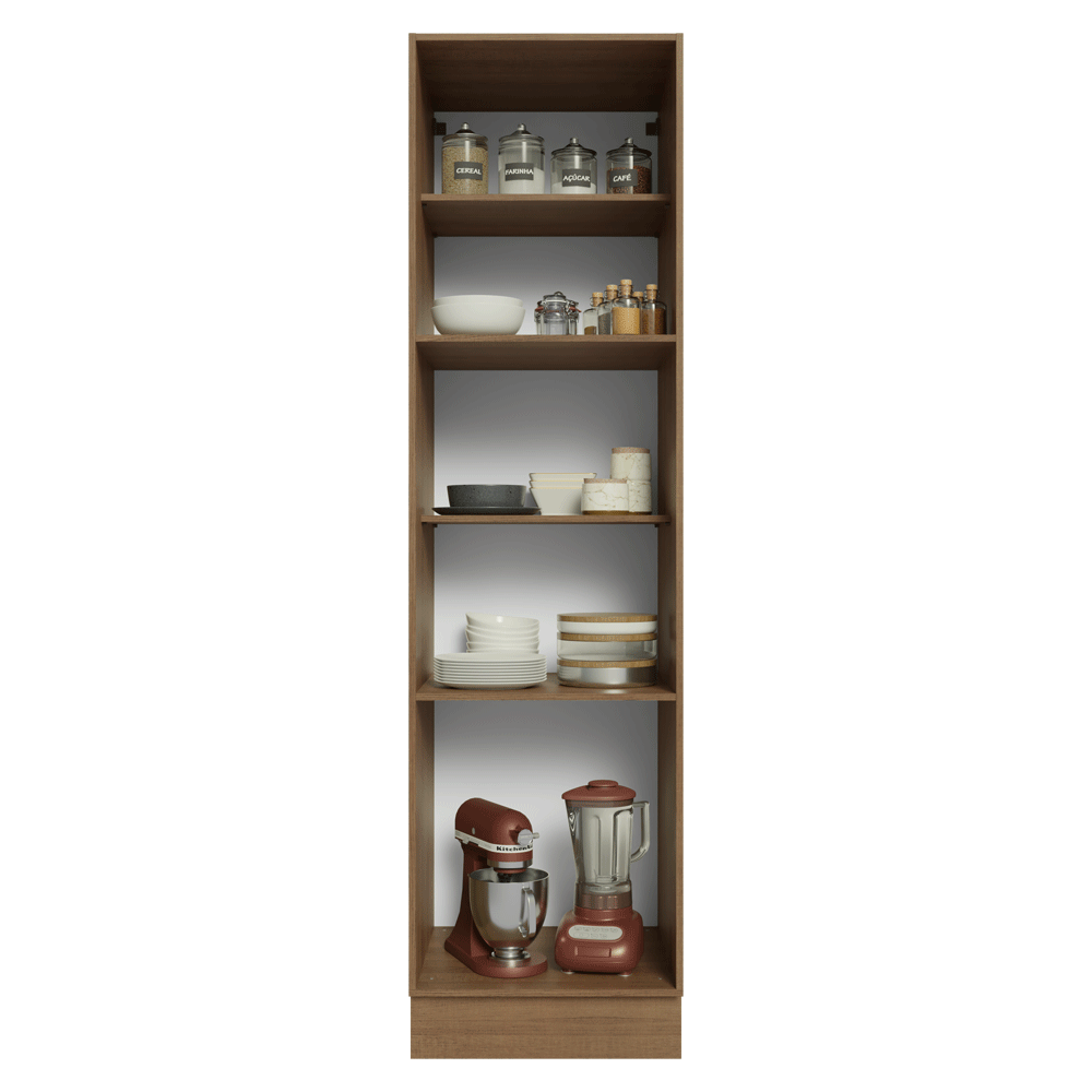 Despensero 60 cm 3 Puertas Marrón/Azul Vik Madesa
