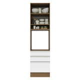 Bajo Mesada Para Horno Madesa Glamy 60 cm 1 Puerta y 3 Cajones Marrón/Blanco