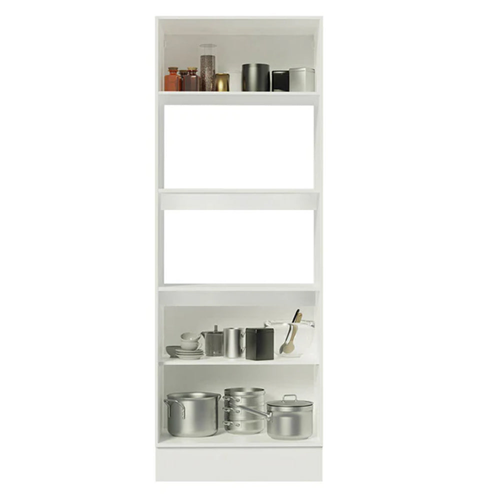 Mueble de Cocina para Horno 2 Puertas e 1 Suspensa Blanco/Marrón Smart Madesa