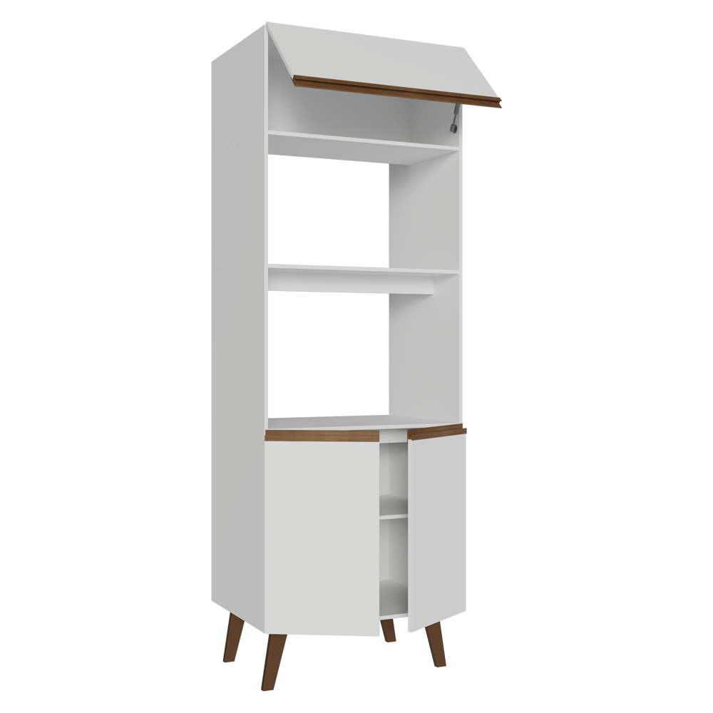 Mueble para Horno y Microondas 70 cm 3 Puertas Blanco Pieta Madesa