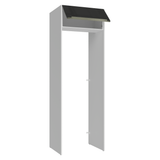 Mueble para empotrar Heladera 73 cm 1 Puerta Abatible Blanco/Negro Lux Madesa