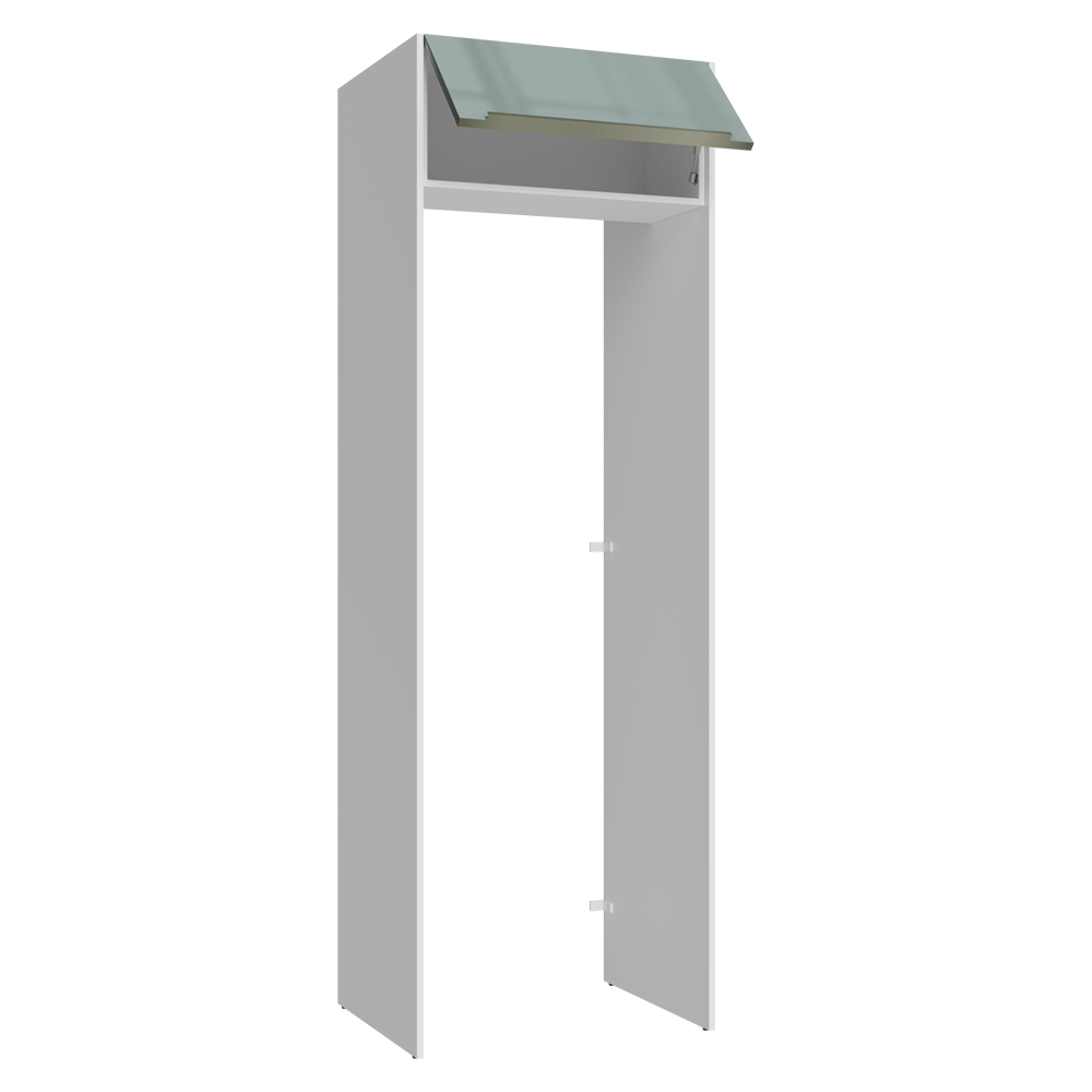 Mueble para empotrar Heladera 73 cm 1 Puerta Abatible Blanco/Gris Lux Madesa