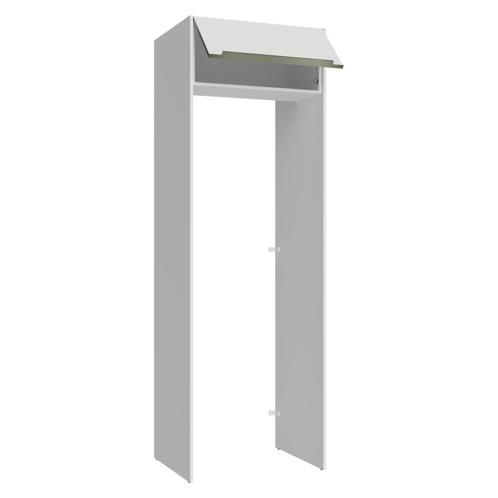 Mueble para empotrar Heladera 73 cm 1 Puerta Abatible Blanco Aterciopelado Lux Madesa