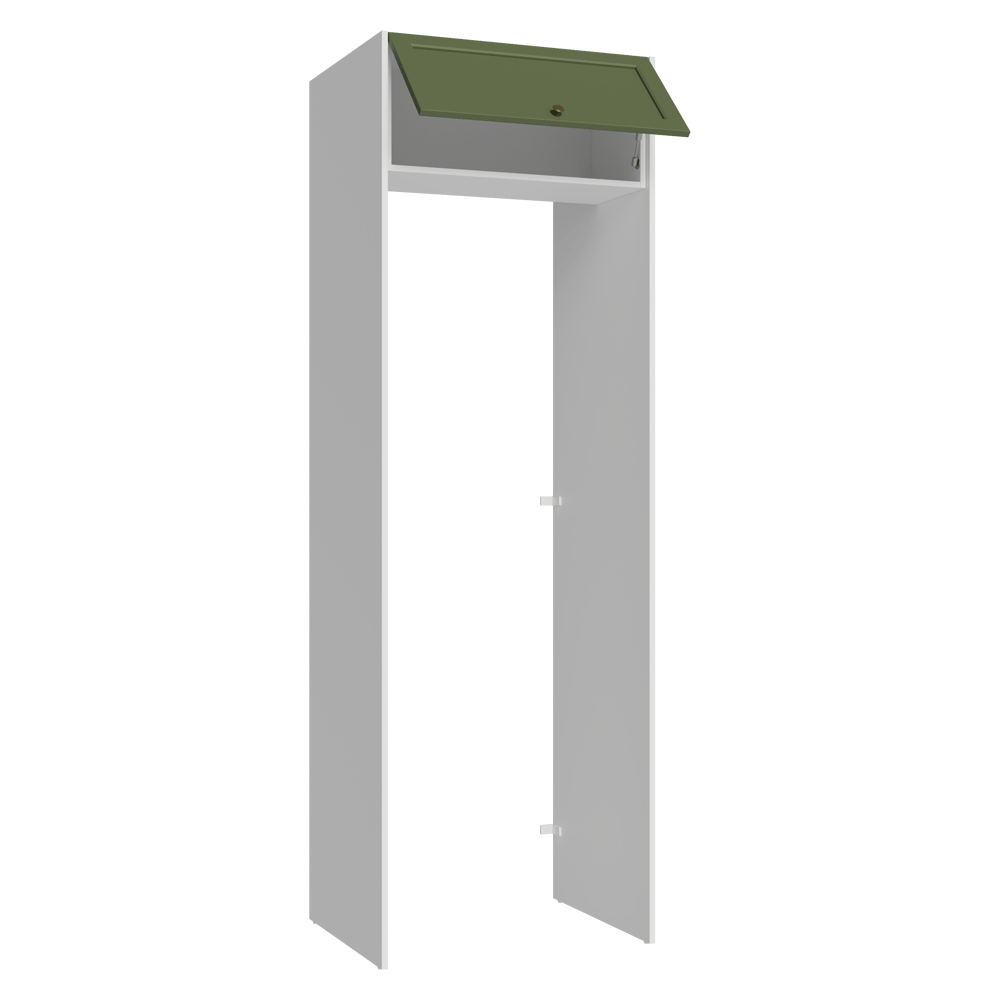 Mueble para empotrar Heladera 73 cm 1 Puerta Abatible Blanco/Verde Vik Madesa