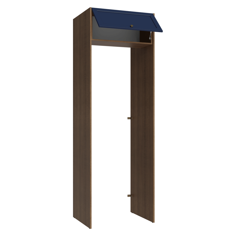 Mueble para empotrar Heladera 73 cm 1 Puerta Abatible Marrón/Azul Vik Madesa