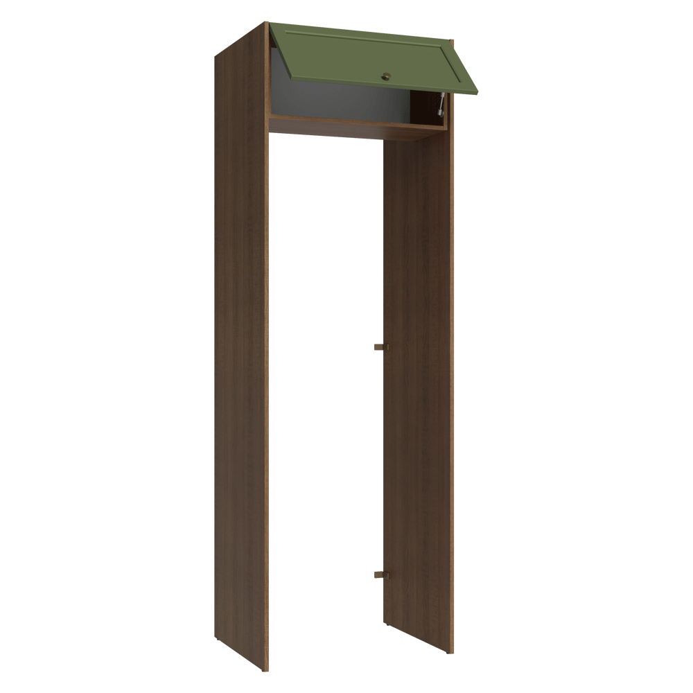 Mueble para empotrar Heladera 73 cm 1 Puerta Abatible Marrón/Verde Vik Madesa