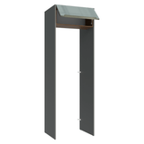 Mueble para empotrar Heladera 73 cm 1 Puerta Abatible Gris/Marrón/Gris Lux Madesa