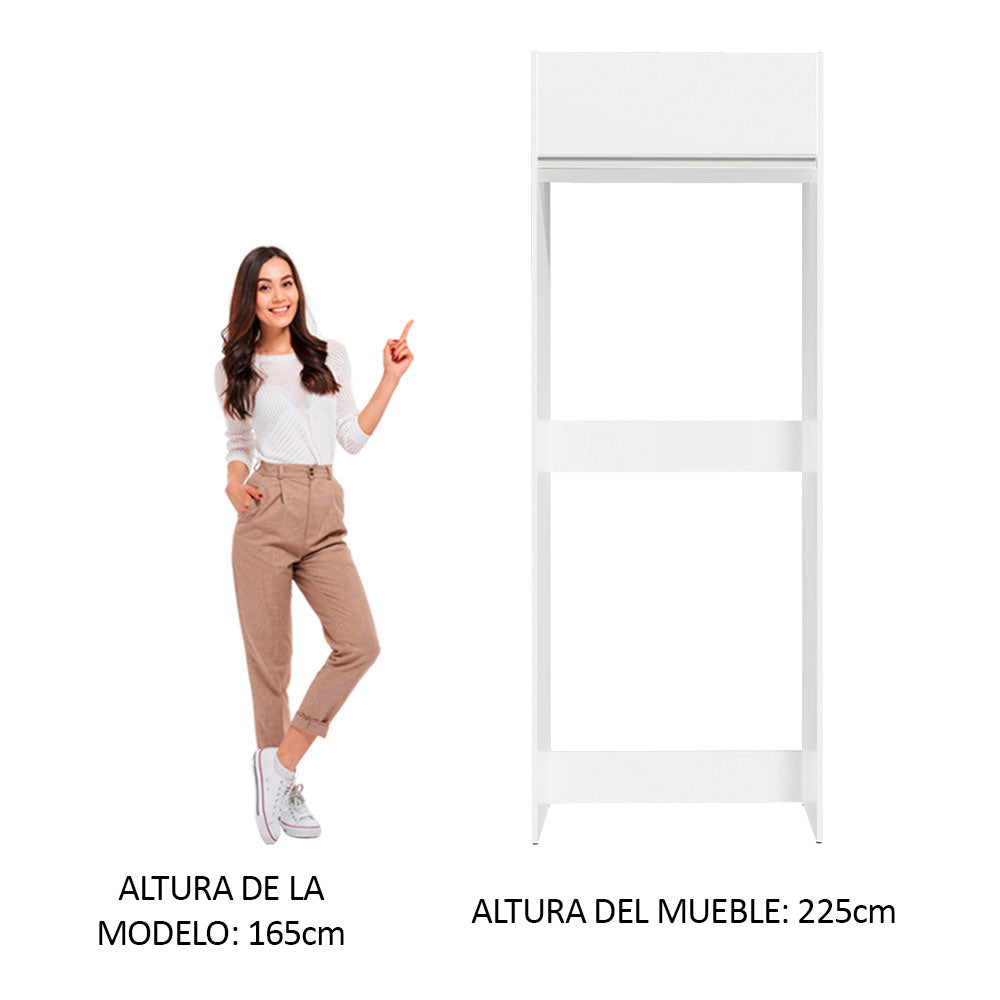 Mueble para empotrar Heladera 83 cm 1 Puerta Rebatible Blanco Glamy Madesa