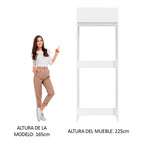 Mueble para empotrar Heladera 83 cm 1 Puerta Rebatible Blanco Glamy Madesa
