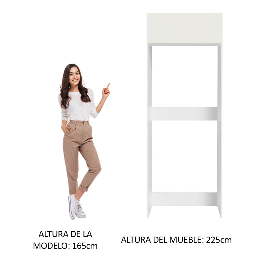 Mueble para Empotrar Heladera 1 Puerta Abatible Blanco Stella Madesa