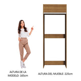 Bajo Mesada Puerta-Refrigerador Madesa Glamy 1 Puerta Rebatible Marrón