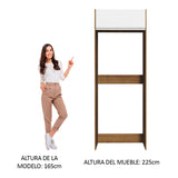 Bajo Mesada Puerta-Refrigerador Madesa Glamy 1 Puerta Rebatible Marrón/Blanco