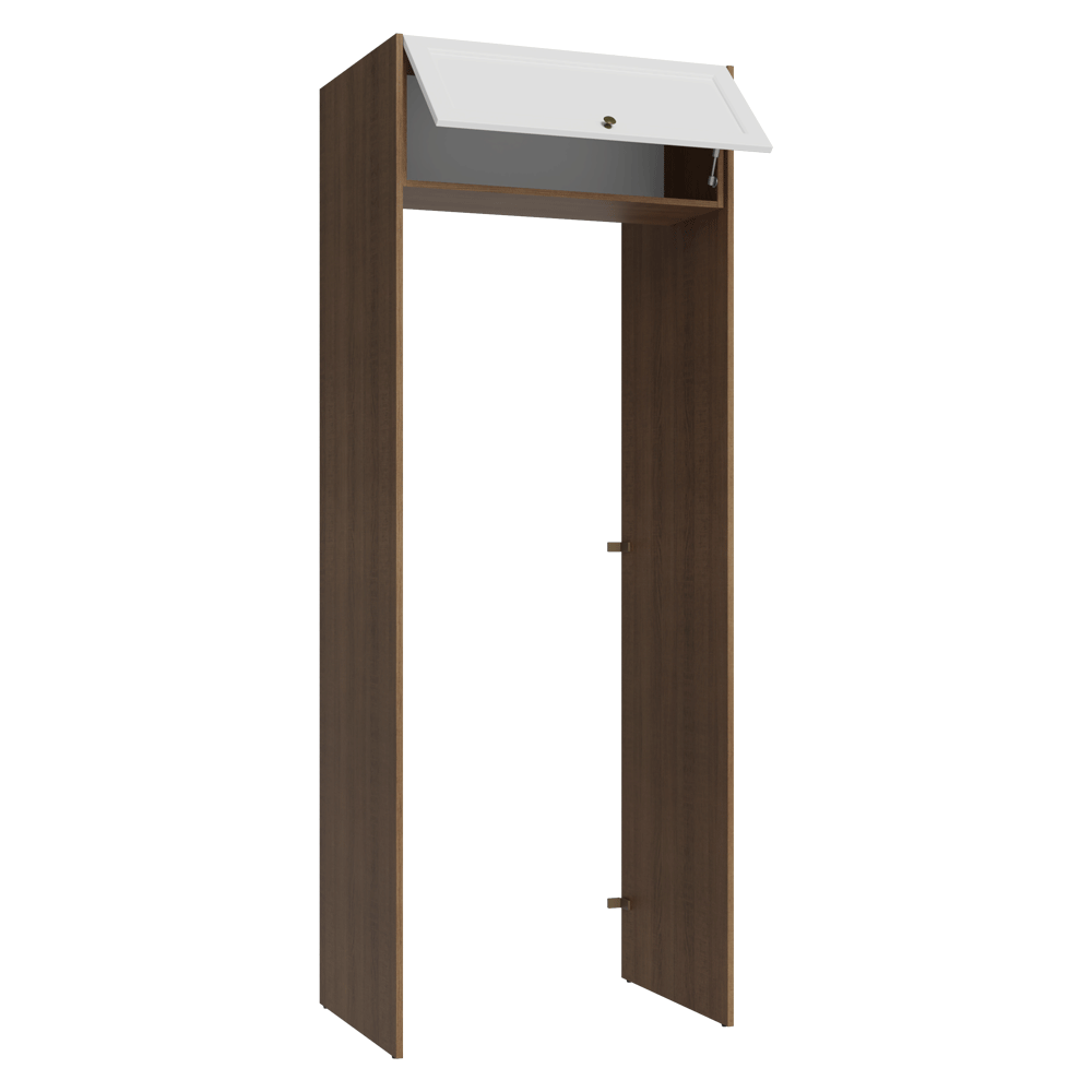 Mueble para empotrar Heladera 83 cm 1 Puerta Rebatible Marrón/Blanco Vik Madesa