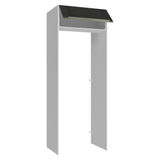 Mueble para empotrar Heladera 83 cm 1 Puerta Rebatible Blanco/Negro Lux Madesa
