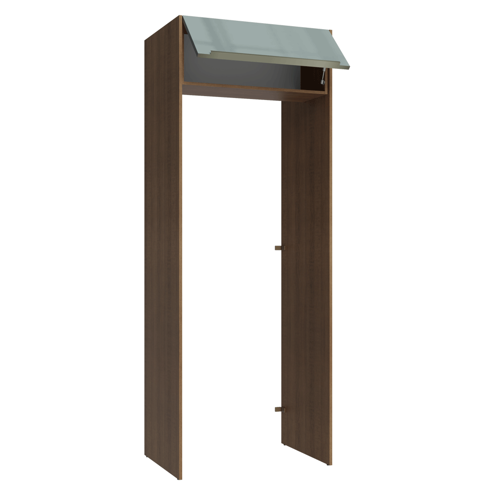 Mueble para empotrar Heladera 83 cm 1 Puerta Abatible Marrón/Gris Lux Madesa