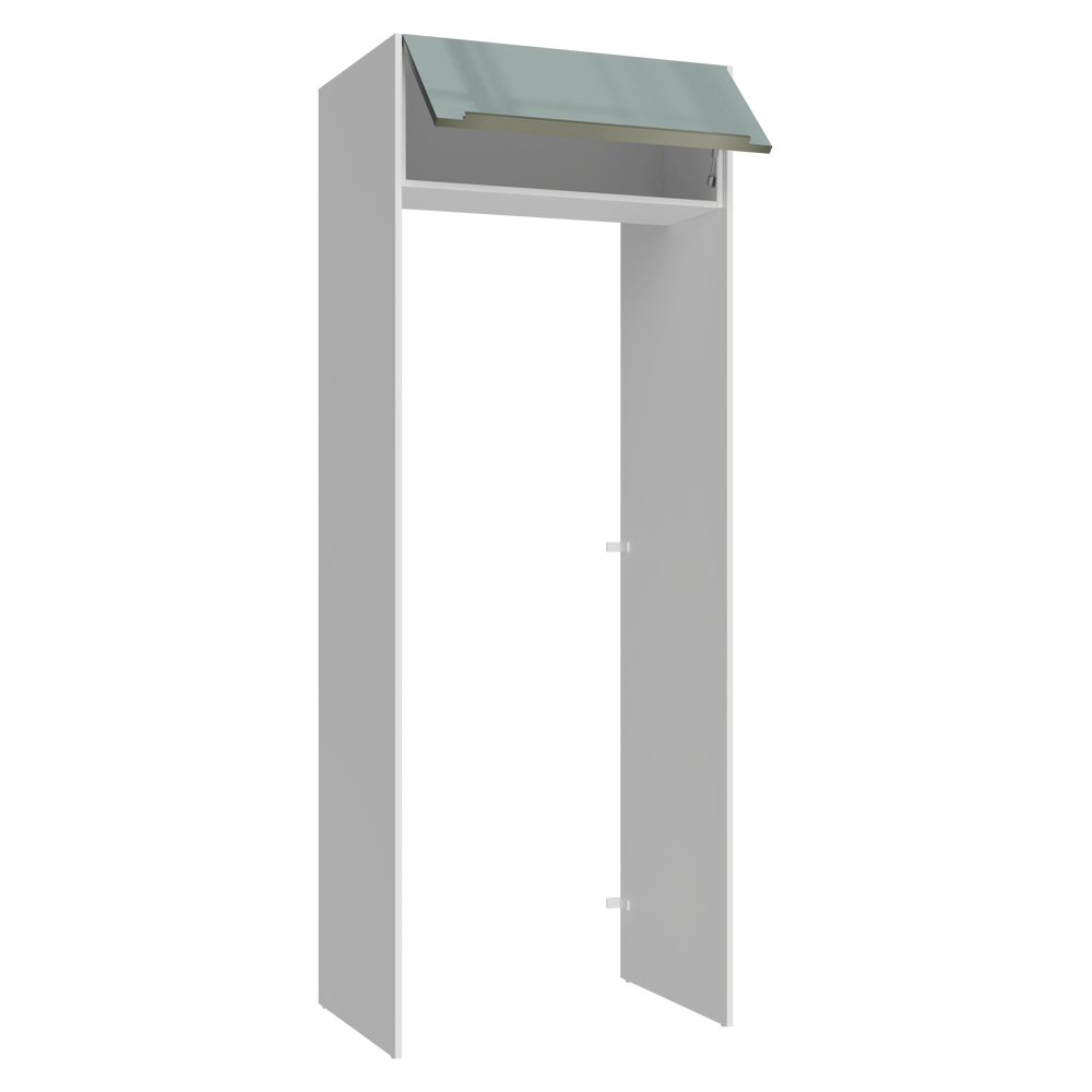 Mueble para empotrar Heladera 83 cm 1 Puerta Abatible Blanco/Gris Lux Madesa