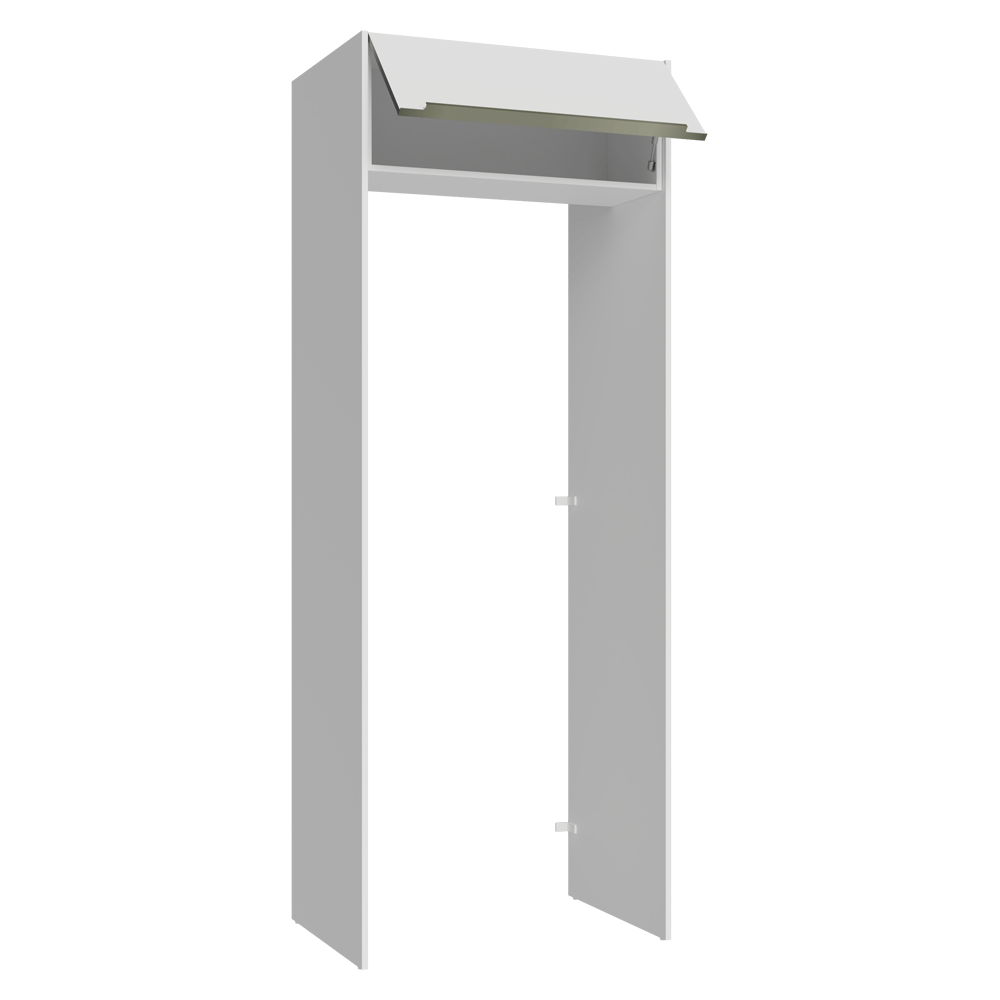 Mueble para empotrar Heladera 83 cm 1 Puerta Rebatible Blanco Aterciopelado Lux Madesa