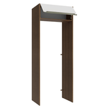 Mueble para empotrar Heladera 83 cm 1 Puerta Rebatible Marrón/Blanco Aterciopelado Lux Madesa