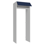 Mueble para empotrar Heladera 83 cm 1 Puerta Rebatible Blanco/Azul Vik Madesa