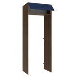 Mueble para empotrar Heladera 83 cm 1 Puerta Rebatible Marrón/Azul Vik Madesa