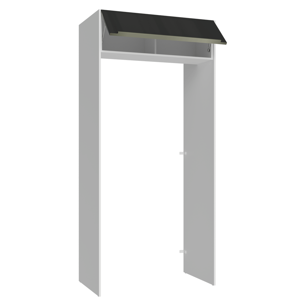 Mueble para empotrar Heladera 103 cm 1 Puerta Abatible Blanco/Negro Lux Madesa