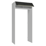 Mueble para empotrar Heladera 103 cm 1 Puerta Abatible Blanco/Negro Lux Madesa