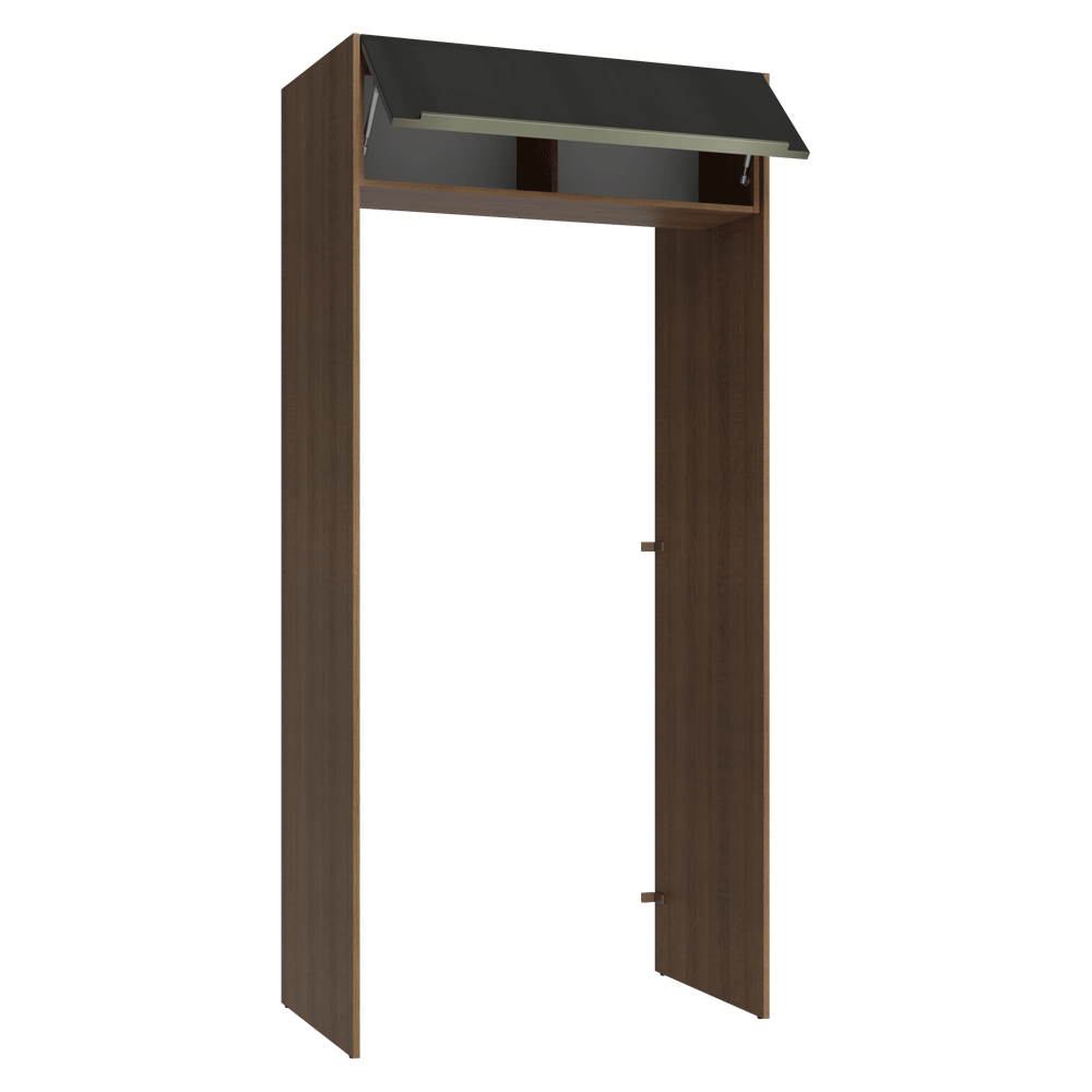 Mueble para empotrar Heladera 103 cm 1 Puerta Abatible Marrón/Negro Lux Madesa