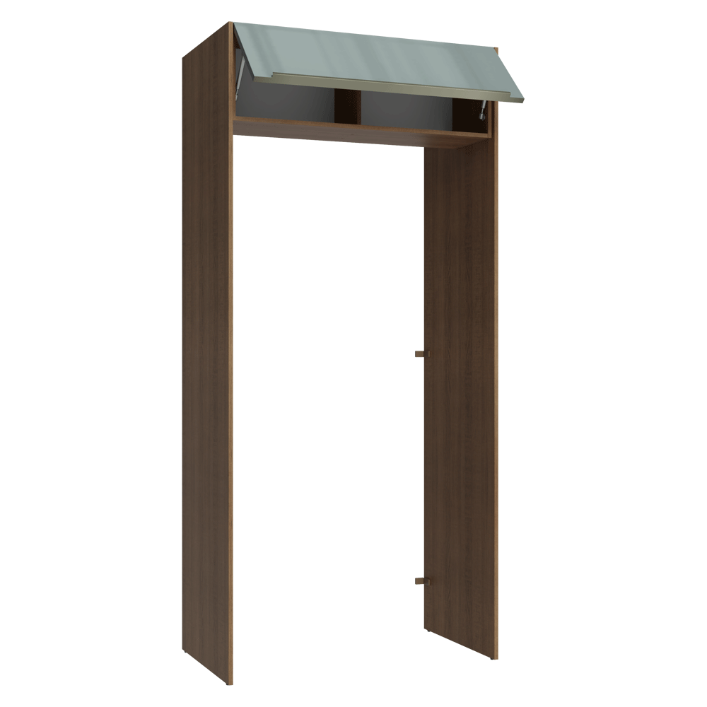 Mueble para empotrar Heladera 103 cm 1 Puerta Abatible Marrón/Gris Lux Madesa