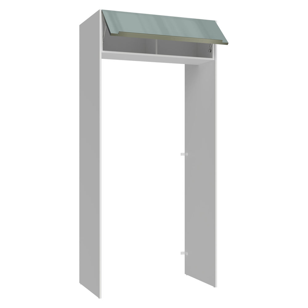 Mueble para empotrar Heladera 103 cm 1 Puerta Abatible Blanco/Gris Lux Madesa