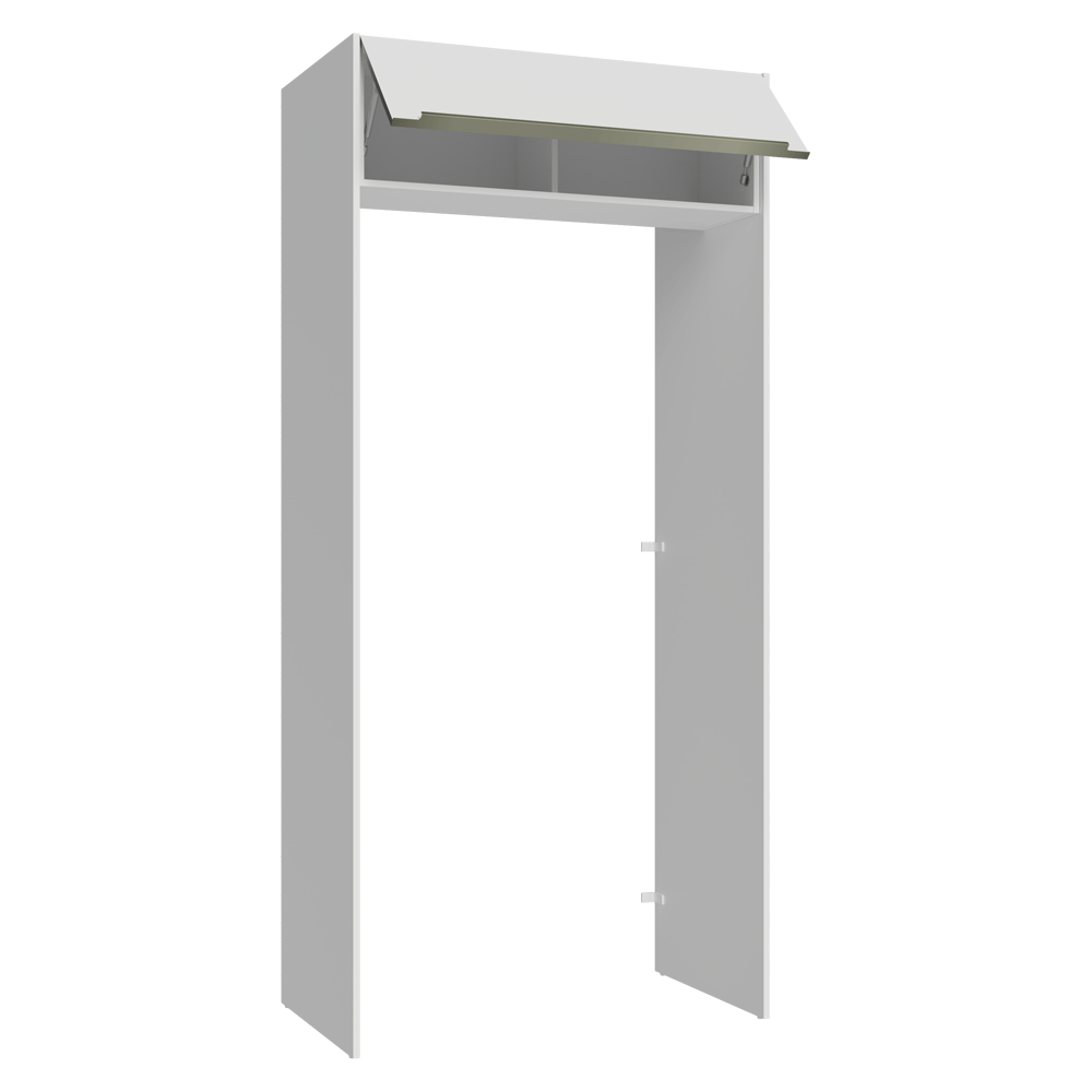 Mueble para empotrar Heladera 103 cm 1 Puerta Abatible Blanco Aterciopelado Lux Madesa
