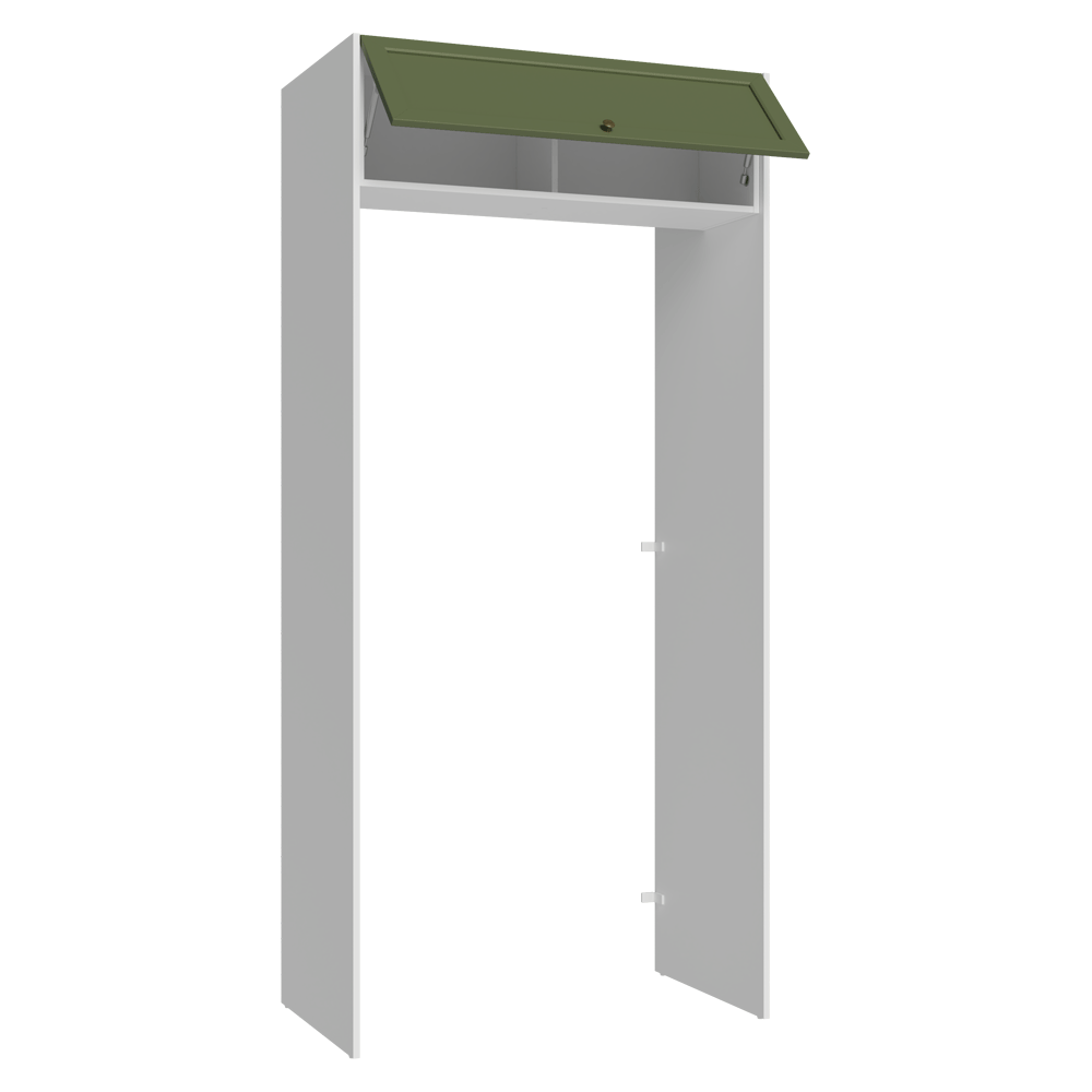 Mueble para empotrar Heladera 103 cm 1 Puerta Abatible Blanco/Verde Vik Madesa