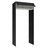 Mueble para empotrar Heladera 103 cm 1 Puerta Abatible Negro/Blanco/Negro Lux Madesa