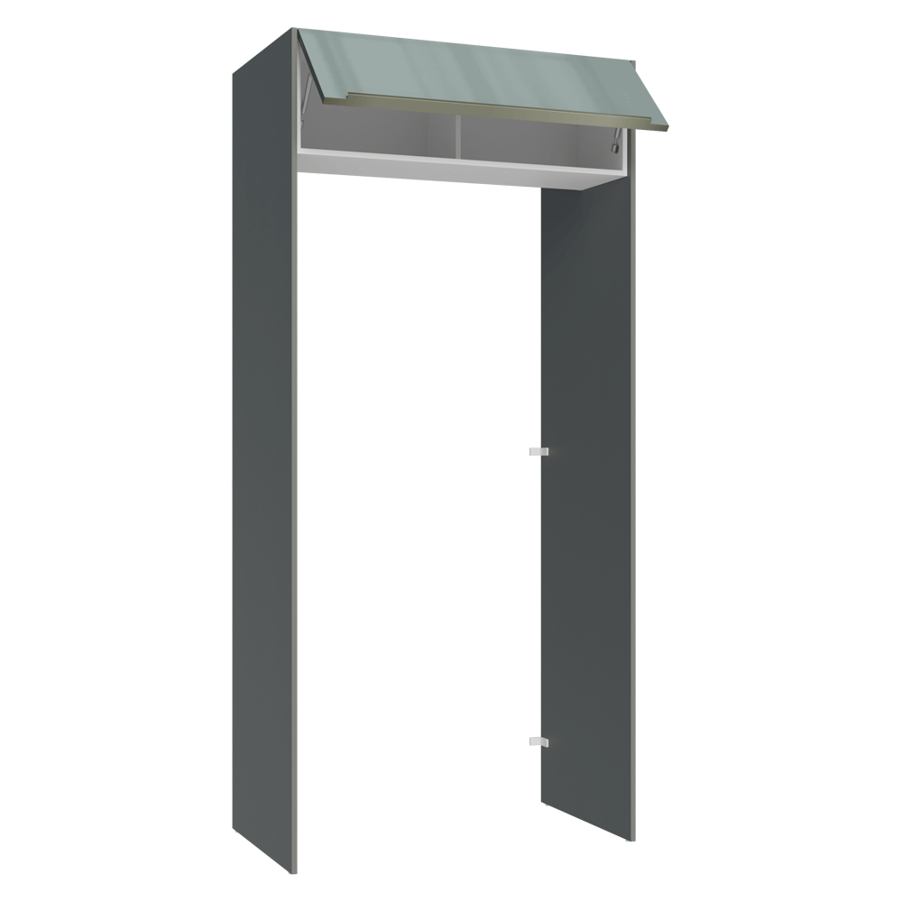 Mueble para empotrar Heladera 103 cm 1 Puerta Abatible Gris/Blanco/Gris Lux Madesa