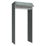 Mueble para empotrar Heladera 103 cm 1 Puerta Abatible Gris/Blanco/Gris Lux Madesa