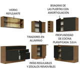 Combo completo de Cocina Esquinera 389cm Marrón/Negro Agata 01