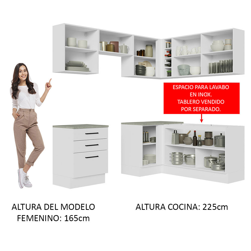 Combo completo de Cocina Esquinero 399cm Agata Madesa 02