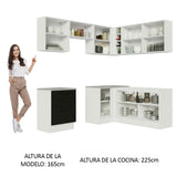 Combo completo de Cocina Esquinera 399cm Blanco/Negro Agata 02