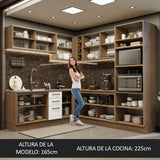 Combo completo de Cocina Esquinera 459cm Agata Madesa 01