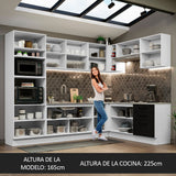 Combo completo de Cocina Esquinera Madesa Agata 479cm BN 01