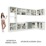 Combo completo de Cocina Esquinera Madesa Agata 499cm BG 01