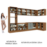 Combo completo de Cocina Esquinera Madesa Agata 499cm MG 01