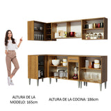 Combo completo de Cocina Esquinera 293cm Emilly Point Madesa 03