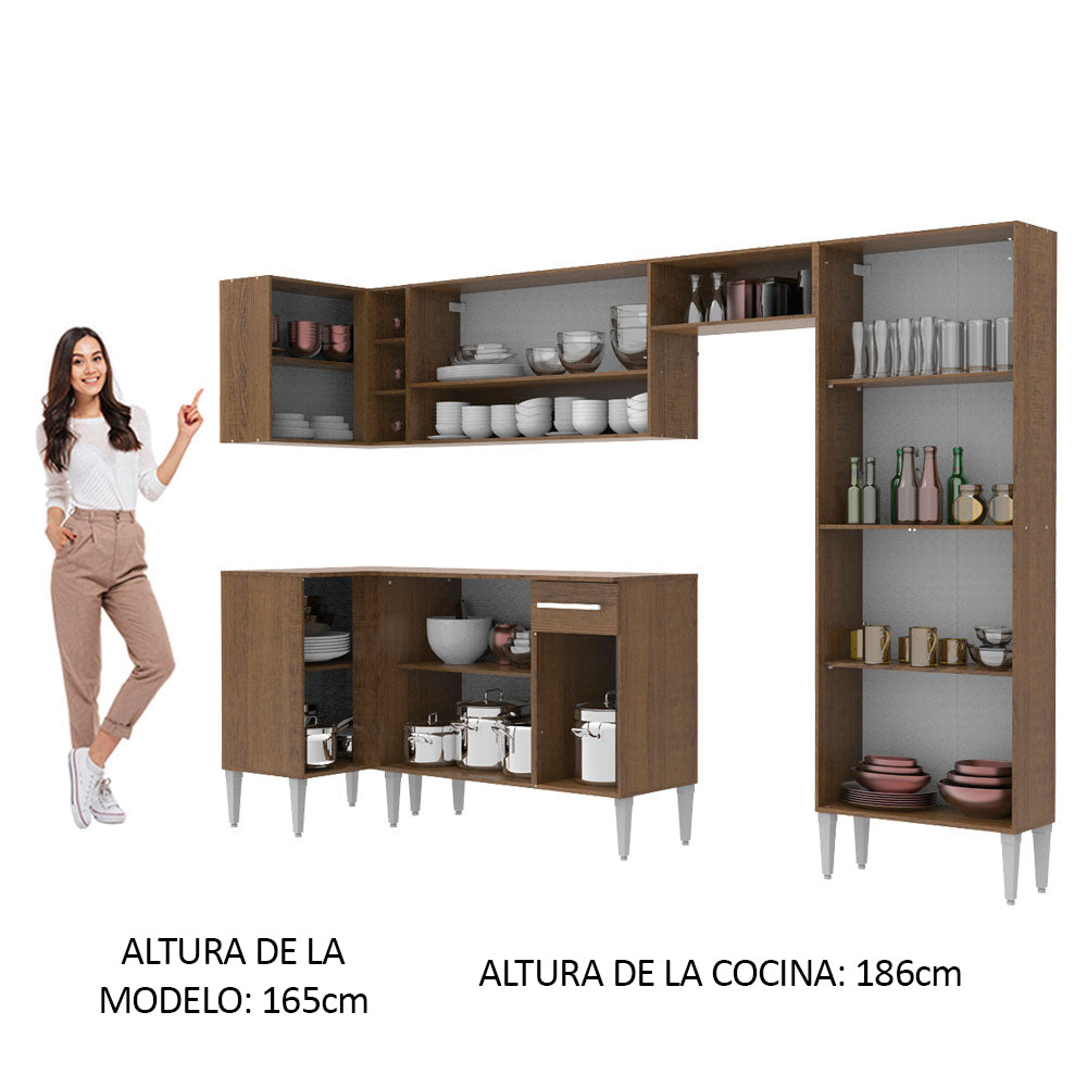 Combo completo de Cocina Esquinera 353cm Emilly Sun Madesa 01