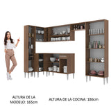 Combo completo de Cocina Esquinera 385cm Emilly Love Madesa 01