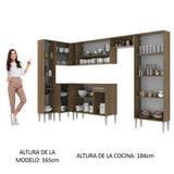 Combo completo de Cocina Esquinera 385cm Emilly Love Madesa 01