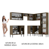 Combo completo de Cocina Esquinera Madesa 417cm Emilly Ice 01