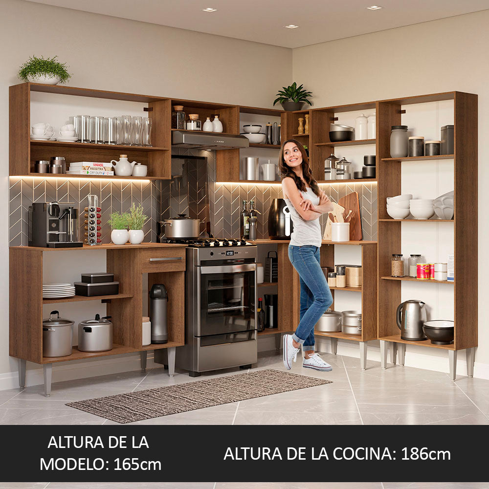 Combo completo de Cocina Esquinera Madesa Emilly 417cm MG 02