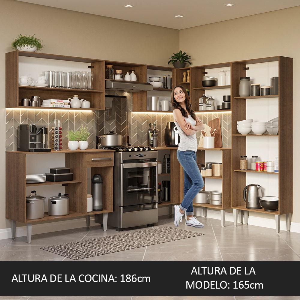 Combo completo de Cocina Esquinera Madesa Emilly 417cm MG