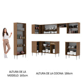Combo completo de Cocina Esquinera 481cm Emilly Moon Madesa 01