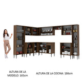 Combo completo de Cocina Esquinera 513cm Emilly Big Madesa 02